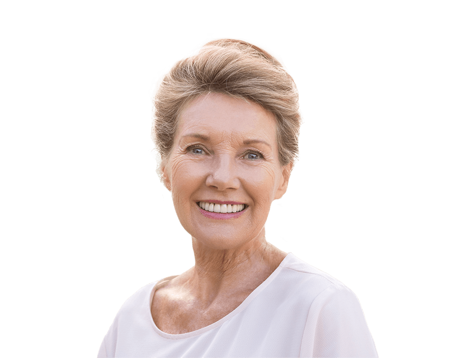 Smiling senior woman with healthy smile