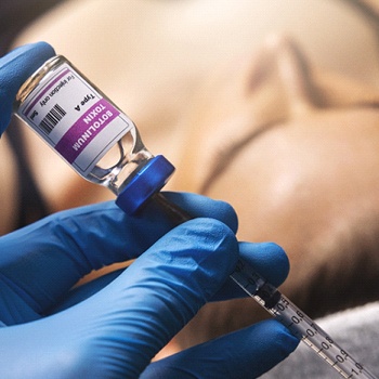 Cosmetic dentist in Portage conducting BOTOX treatment