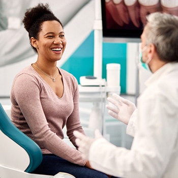 Dentist and patient discussing BOTOX in Portage