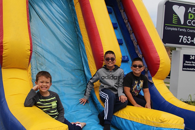 boys on slide